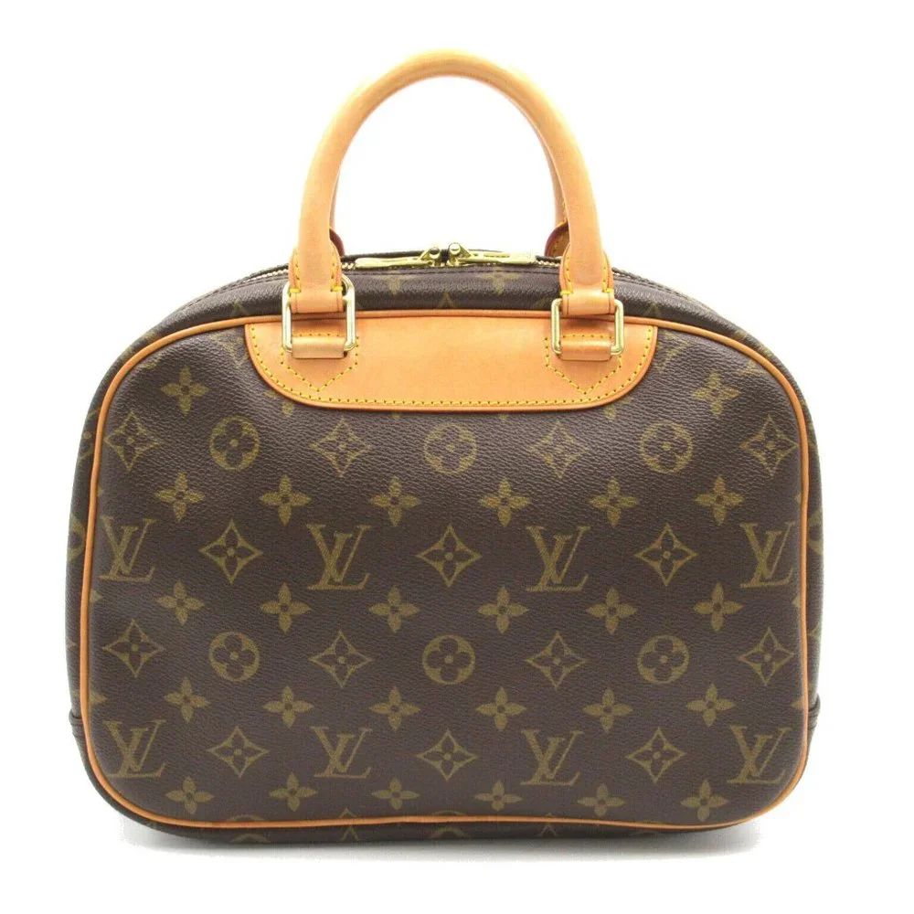 LOUIS VUITTON Trouville Boston Hand Bag Monogram Canvas Used LV women GHW